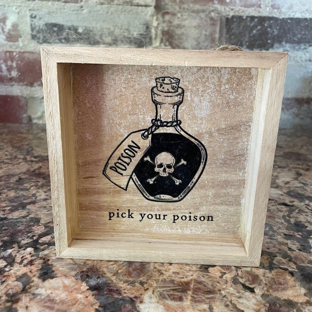 Pick Your Poison Square Shadow Box